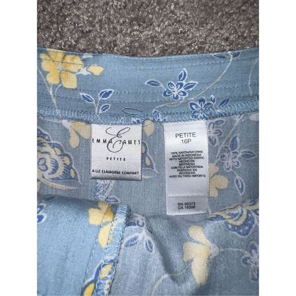 Women’s Cottage Flowers & Butterflies Blue/yellow Maxi Skirt 16P - Picture 8 of 9